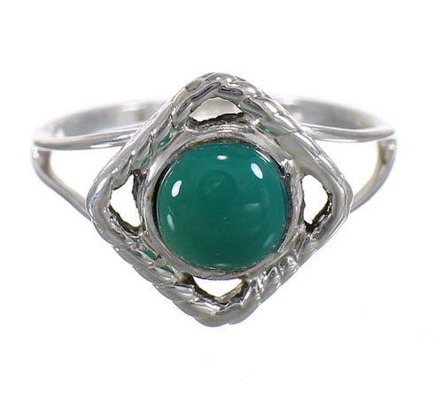 Turquoise Southwest Sterling Silver Jewelry Ring Size 5-1/4 YX73851